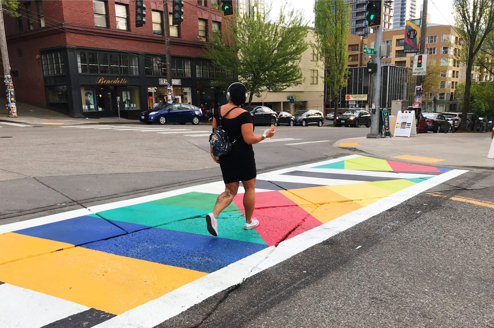 NEW! An Inspired Collaboration | Melrose Promenade Crosswalk - SDOT Blog