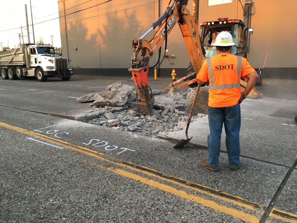 Crews repair 4th Ave S pavement buckle