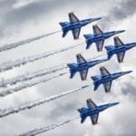 Aerobatic planes performing in the sky. Photo courtesy of Seafair.