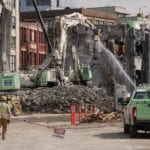 Busy viaduct demolition in Pioneer Square. Photo courtesy of WSDOT.