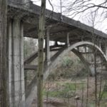 Cowen Park Bridge from below in Cowen Park