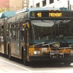 Bus route 40, displaying Fremont.