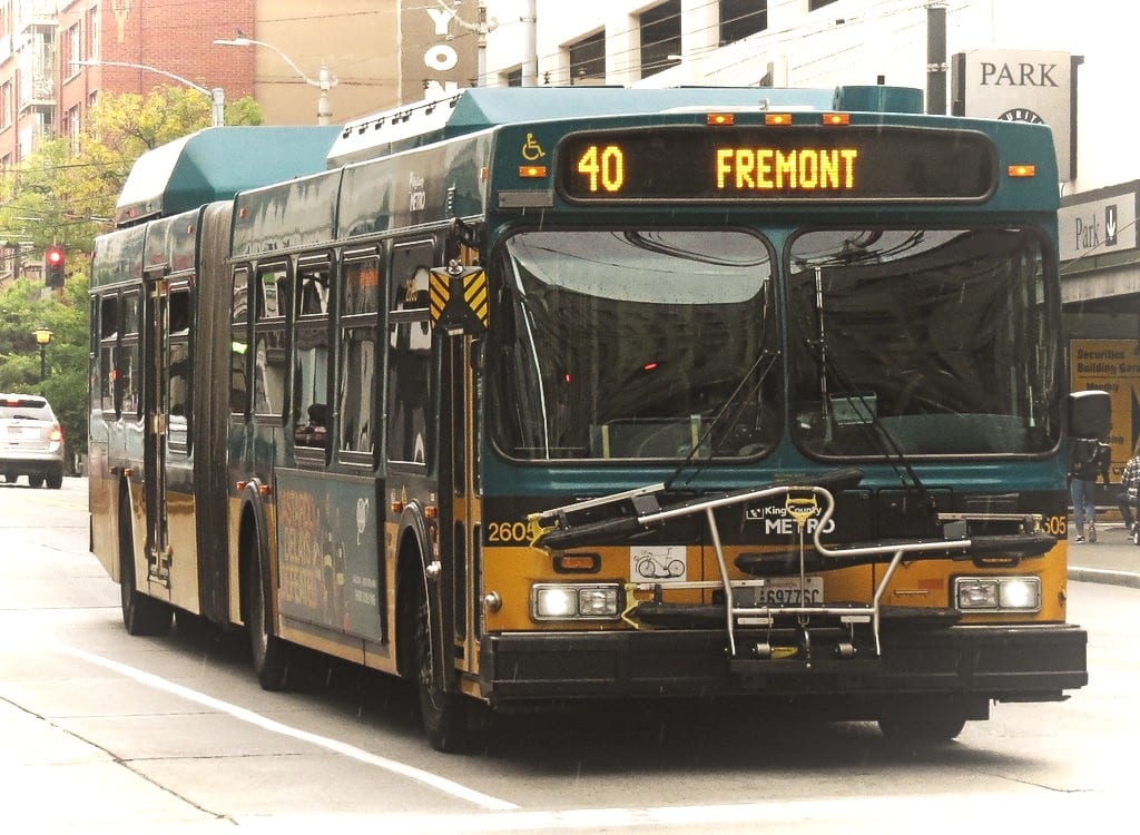 Bus Route 40 in Downtown Seattle.