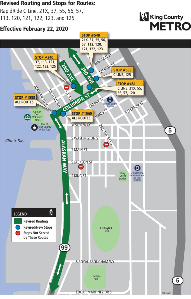 Revised route for 12 buses from SW Seattle