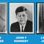 From left to right: Dwight D. Eisenhower, John F. Kennedy, Lyndon B. Johnson