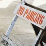 A picture of a "No Parking" sign.