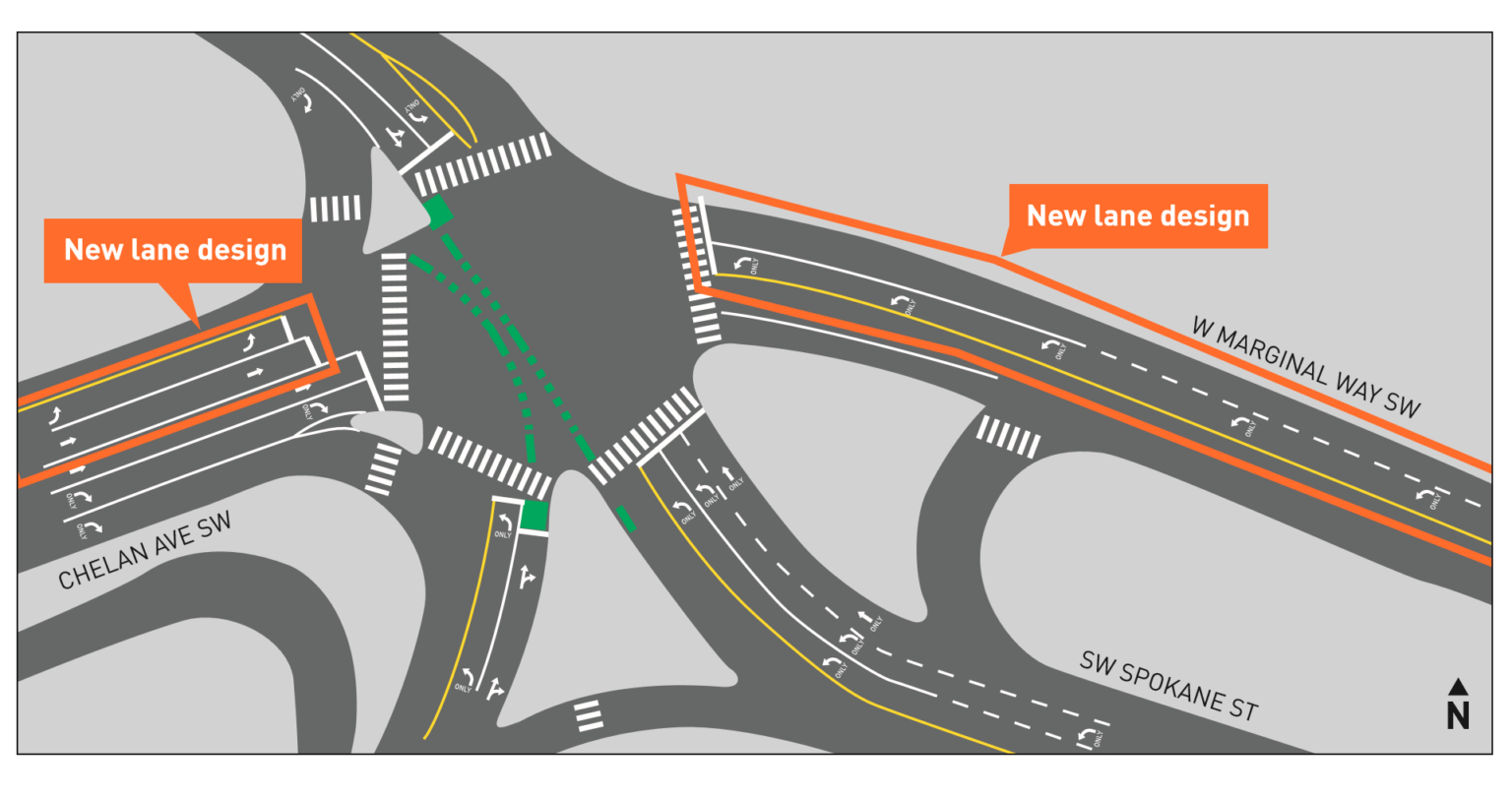 Improving 5-way intersection by Spokane Street Low Bridge - SDOT Blog