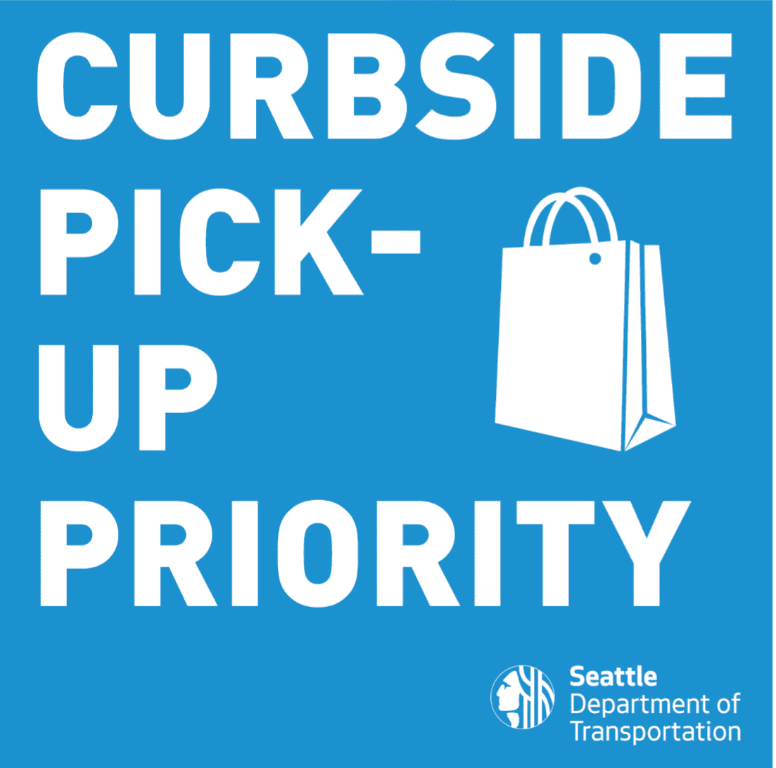 Curbside Pick-up Priority Signage.
