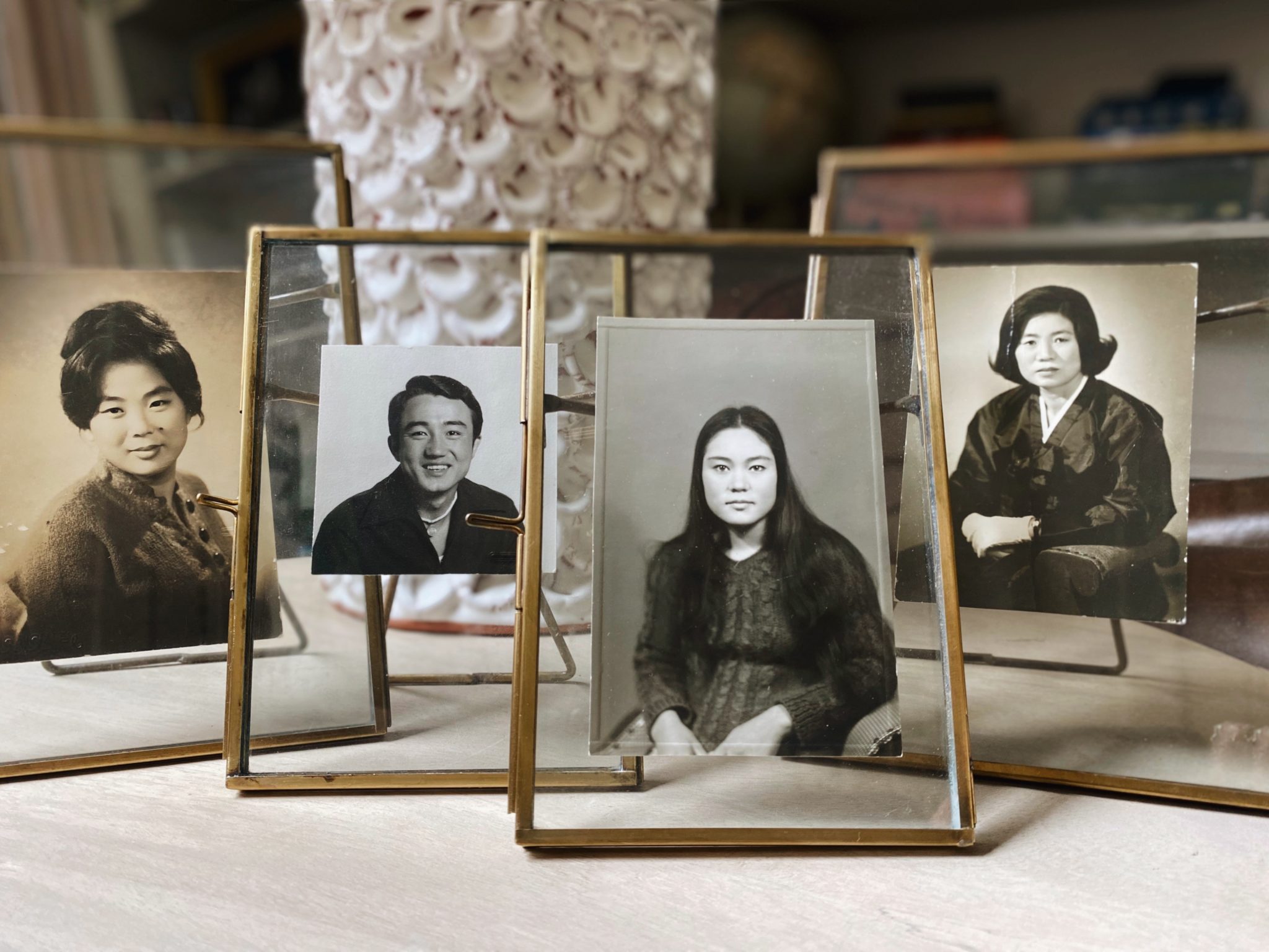 Pictured left to right: Jeanné's grandma YonJu, her dad Stanley, her mom Eudora (she calls 'Oma', mommy in Korean), and grandma Kyong