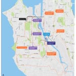 A full map of the West Seattle detours and projects.