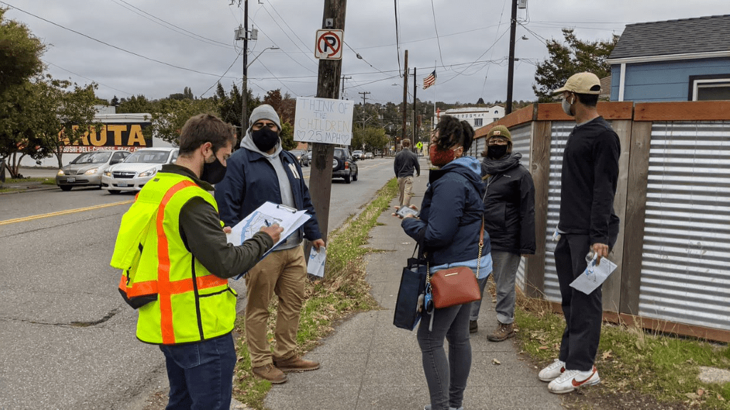 Home Zone walk with community members in Georgetown. Photo Credit: Seattle Department of Neighborhoods.