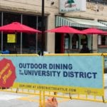 Outdoor dining in the University District. Photo Credit: University District Partnership.