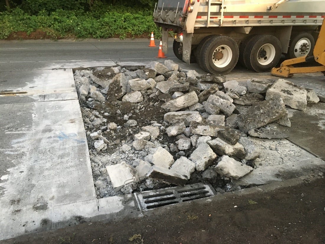 Crews completed urgent pavement repairs on West Marginal Way just north of Highland Park Way SW to repair pavement that buckled in the extreme heat.