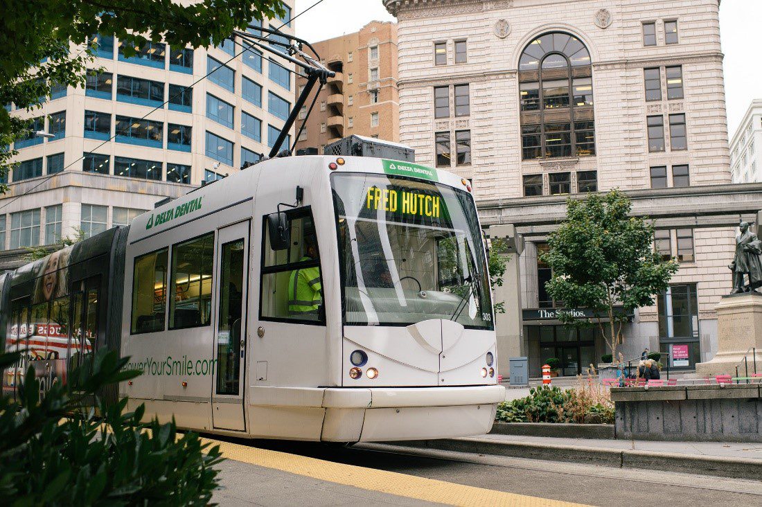 A Seattle Streetcar. 
