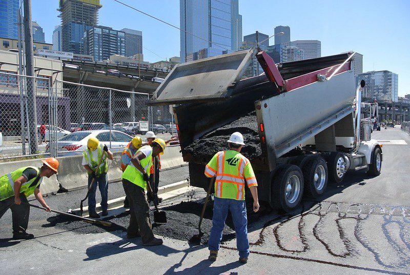 A paving project back in August 2017. Photo Credit: SDOT Flickr.