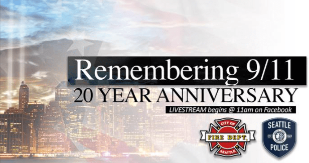 Invitation to remember the lives that were lost on September 11, 2001, through a video live-streamed ceremony on Saturday morning.