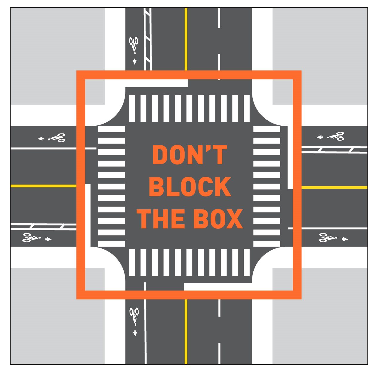 A graphic encouraging drivers to not 