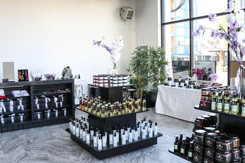Photo of QueenCare Products store and wide selection of handcrafted products designed to heal and uplift moods through good energy, love, and natural ingredients.