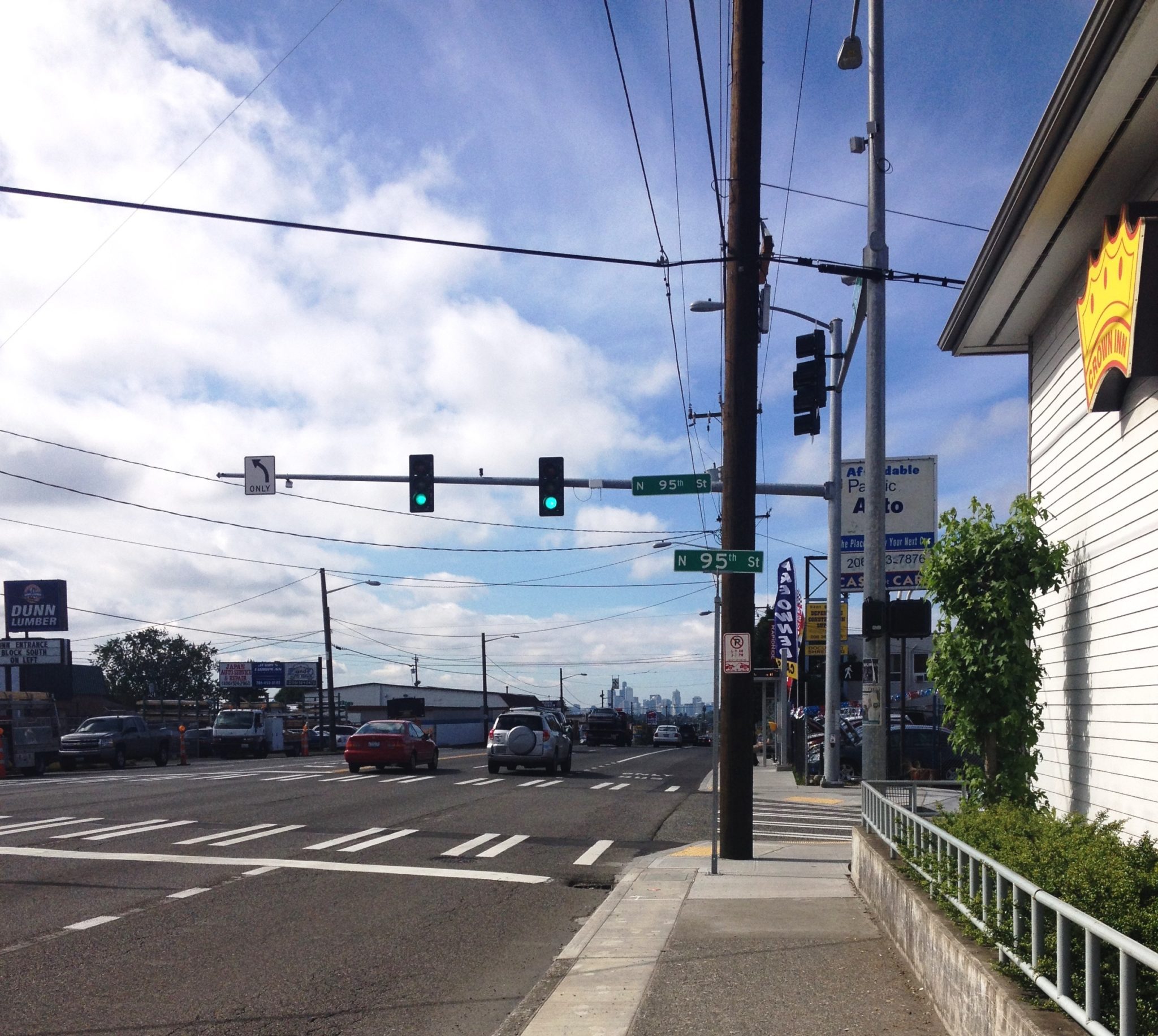 The intersection of Aurora Ave N and N 95th St, in north Seattle’s Licton Springs neighborhood.