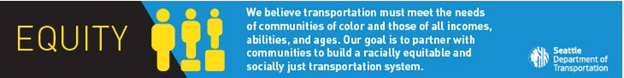 Equity is one of our core values and goals. Graphic: SDOT.