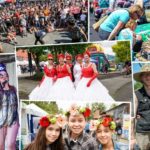 Photo collage of people enjoying the Fremont Fair in recent years.