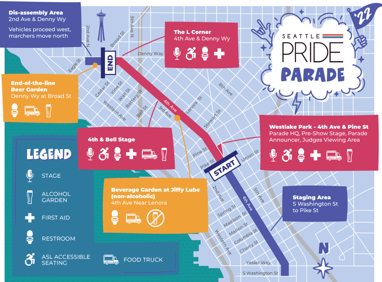 seattle gay pride parade 2021 route map