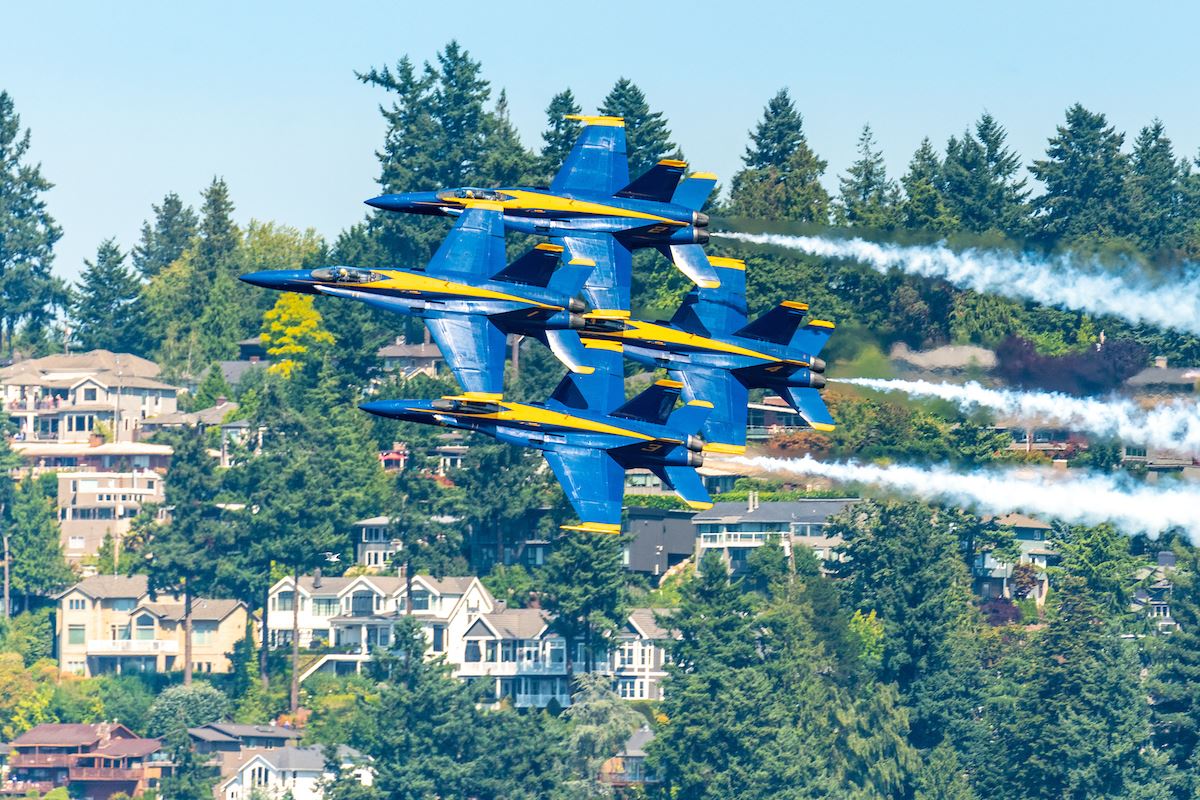 The Blue Angels perform at a past Seafair Festival. 