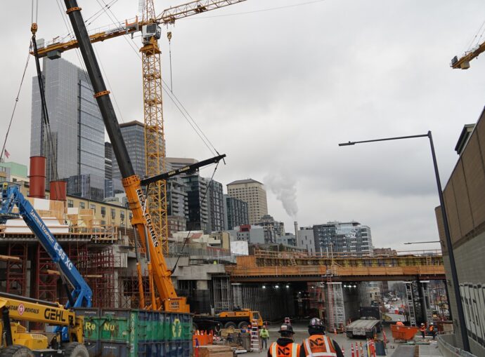 The Waterfront’s Overlook Walk Project Construction Soars To New ...